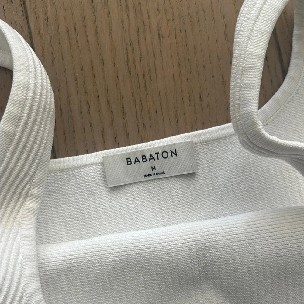White Ribbed Tank Top - Picture 2 of 2
